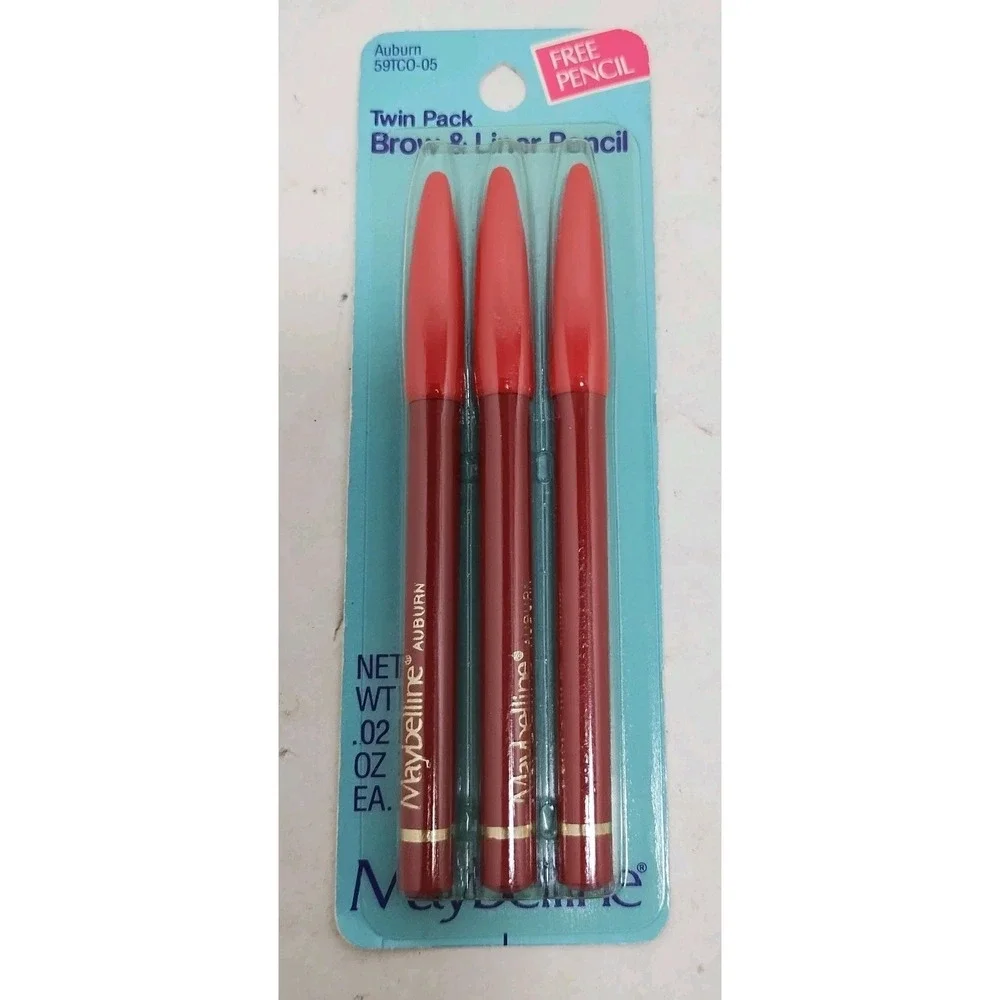 RARE Original Maybelline Eyes Brow & Liner Pencil Auburn 59TCO-05‎ New 3 Pack
